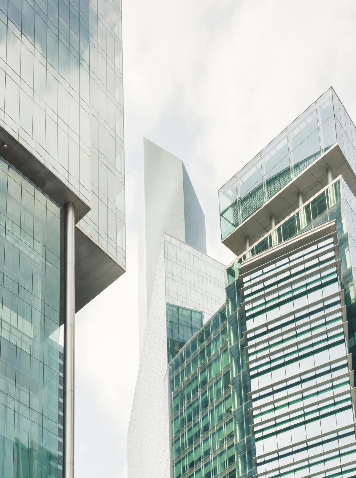 Glass office towers in Dubai's financial district